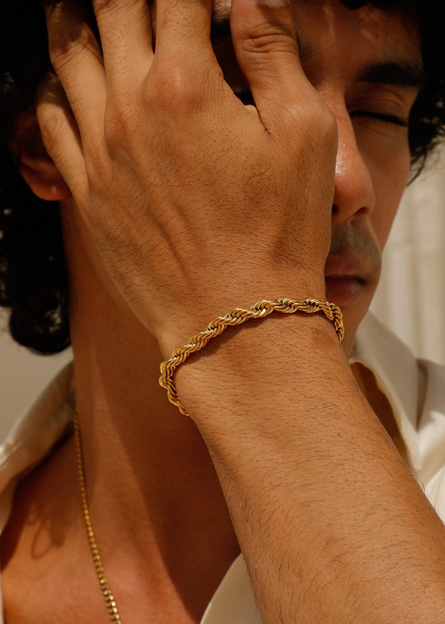 Rope Bracelet. - (Gold) 6MM