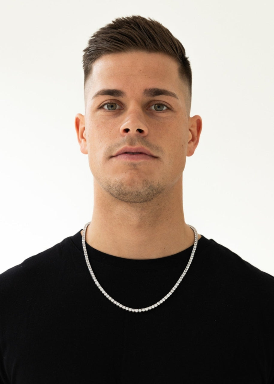 Tennis Chain. - (VVS CZ)  4MM