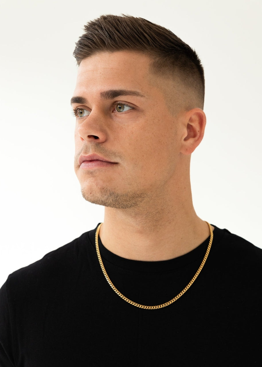 Cuban Chain. - (Gold) 4MM