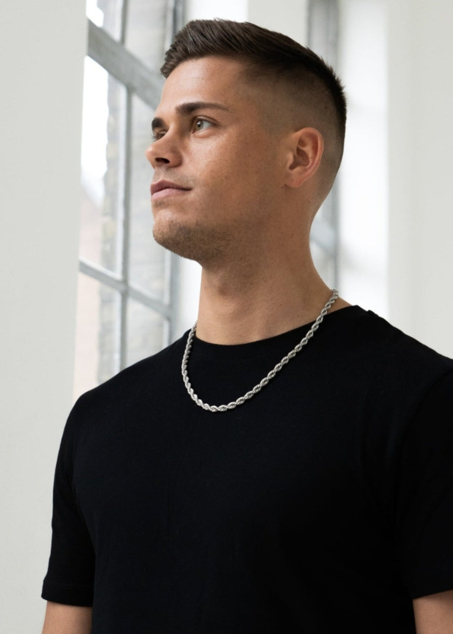 Rope Chain. - (Silver) 6MM