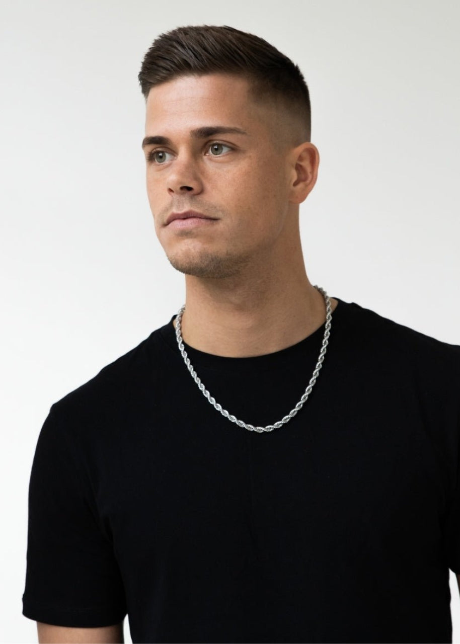 Rope Chain. - (Silver) 6MM