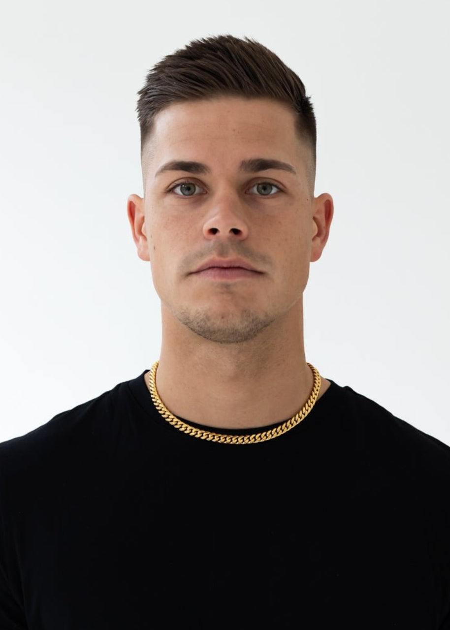 Cuban Chain. - (Gold) 8MM