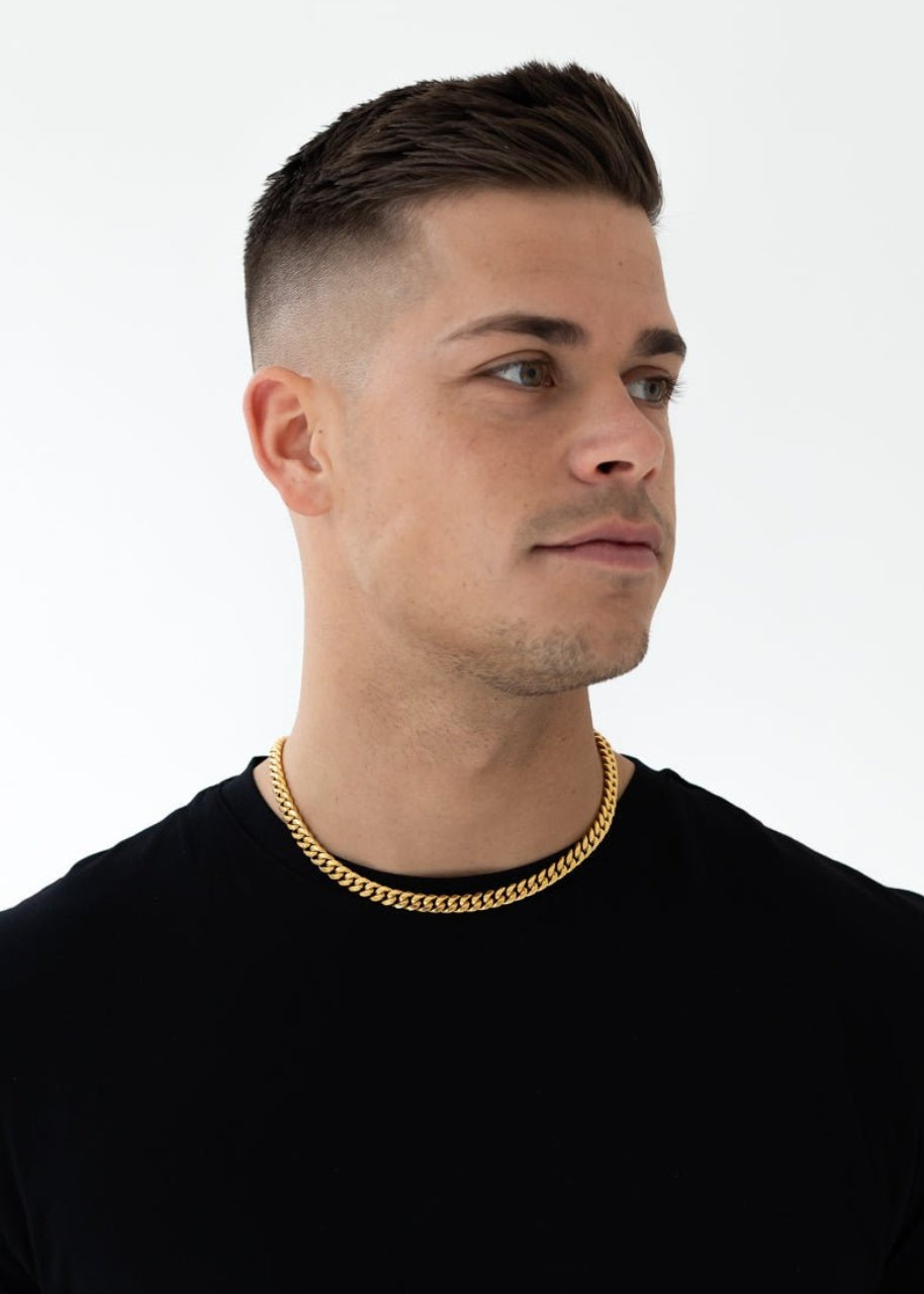 Cuban Chain. - (Gold) 8MM