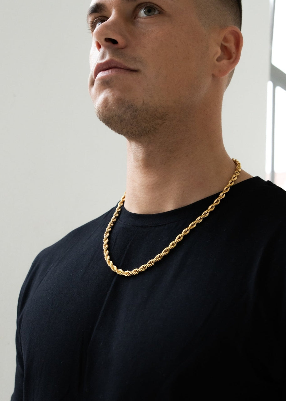 Rope Chain. - (Gold) 6MM