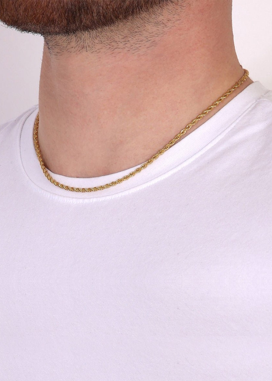 Rope Chain. - (Gold) 3MM