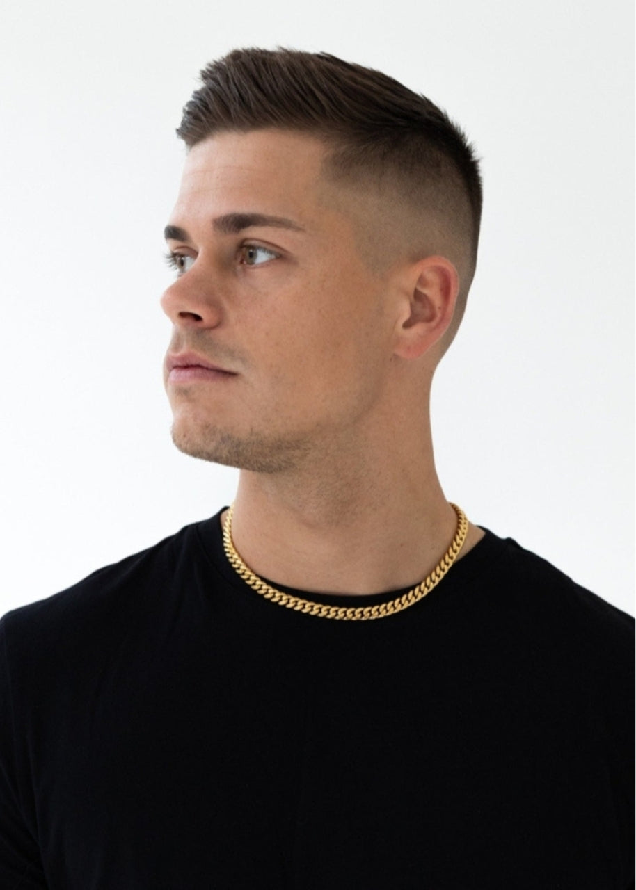 Cuban Chain. - (Gold) 8MM