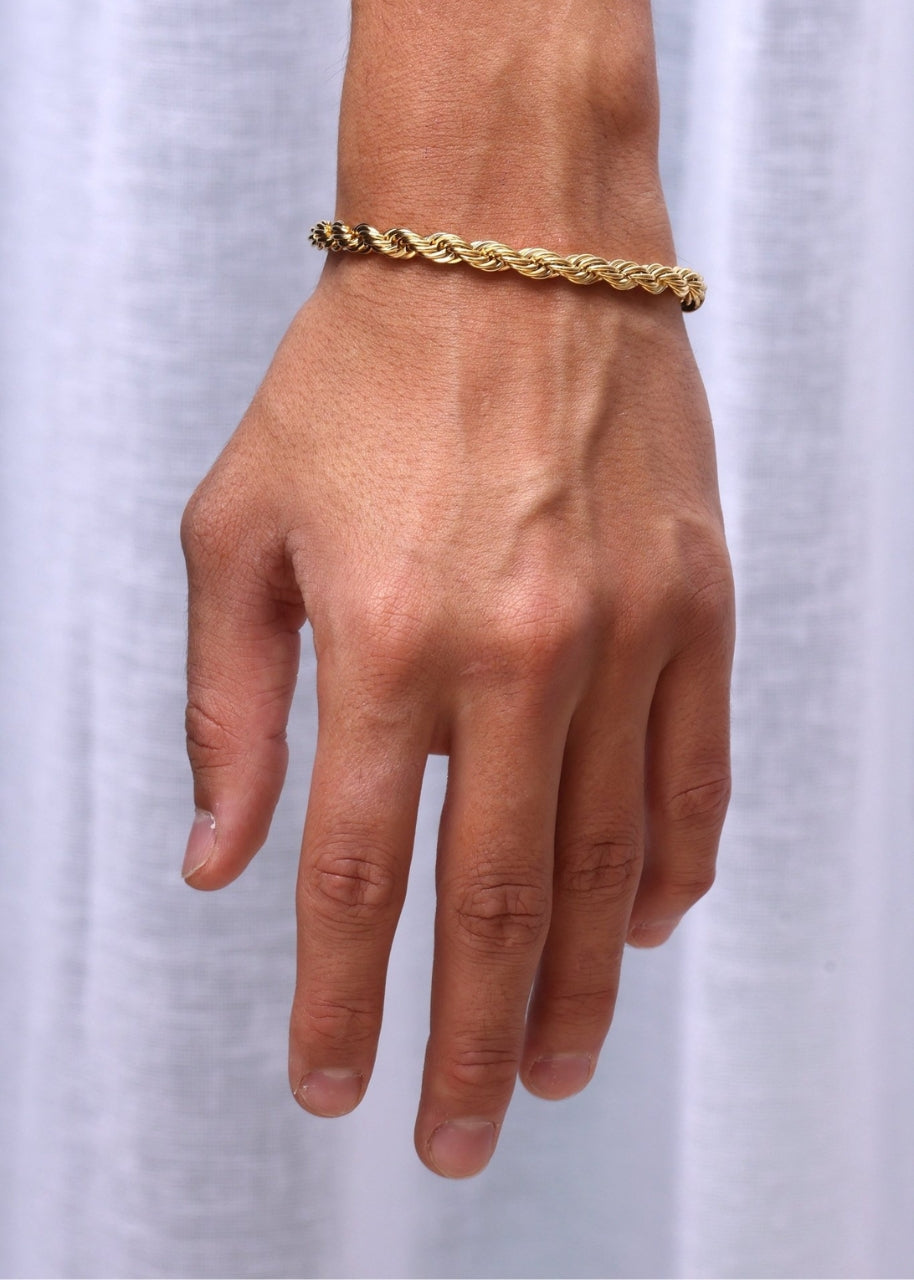 Rope Bracelet. - (Gold) 6MM