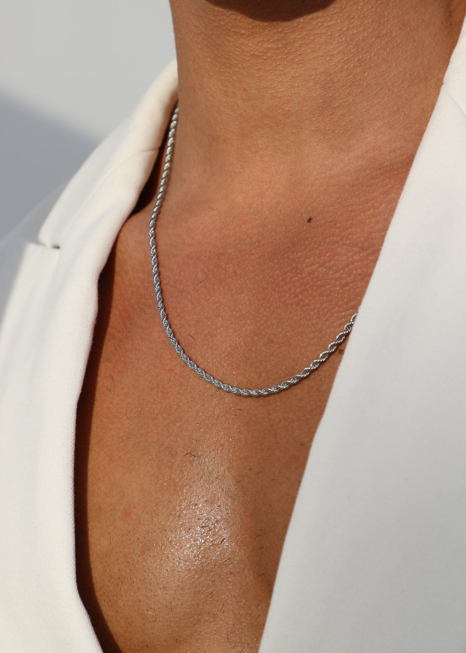 Rope Chain. - (Silver) 3MM
