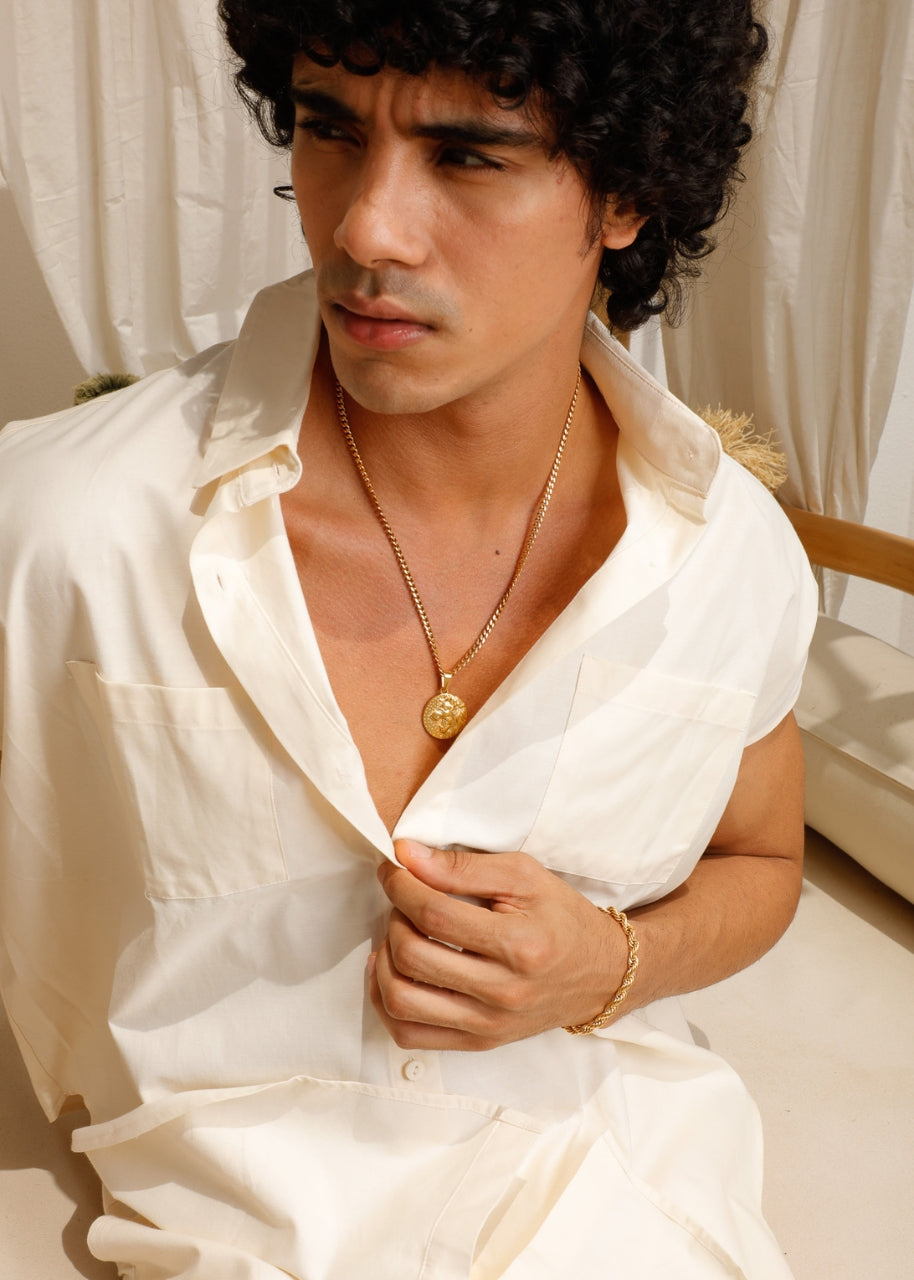 Lion Pendant. - (Gold)