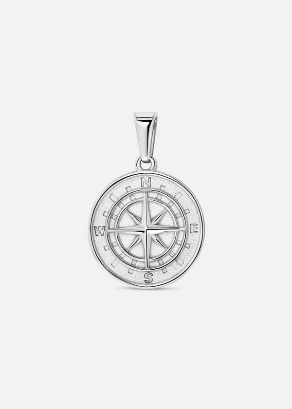 Compass Pendant. - (Silver)