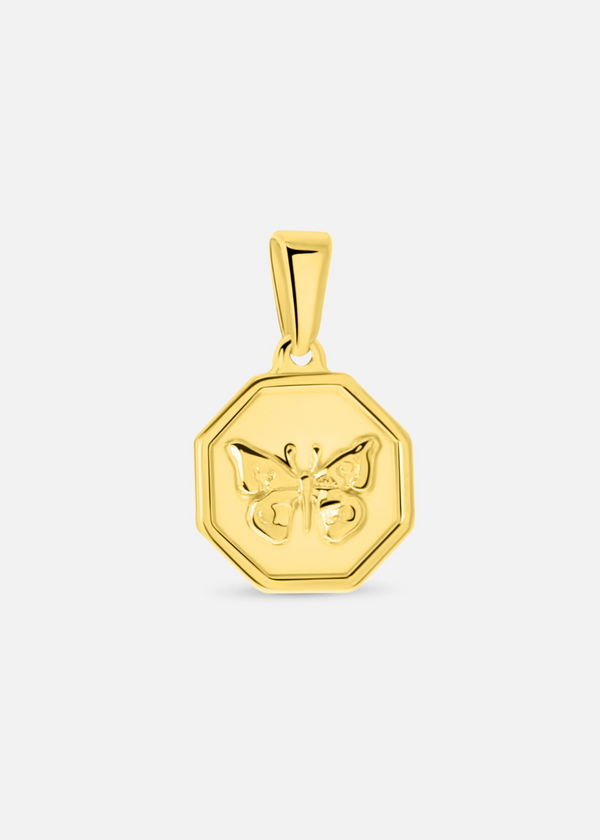 Butterfly Pendant. - (Gold Plated)