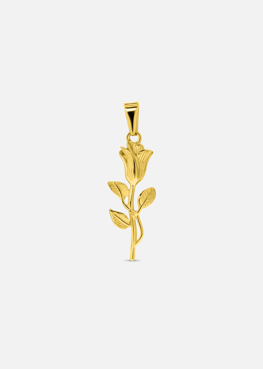 Rose Pendant. - (Gold Plated)