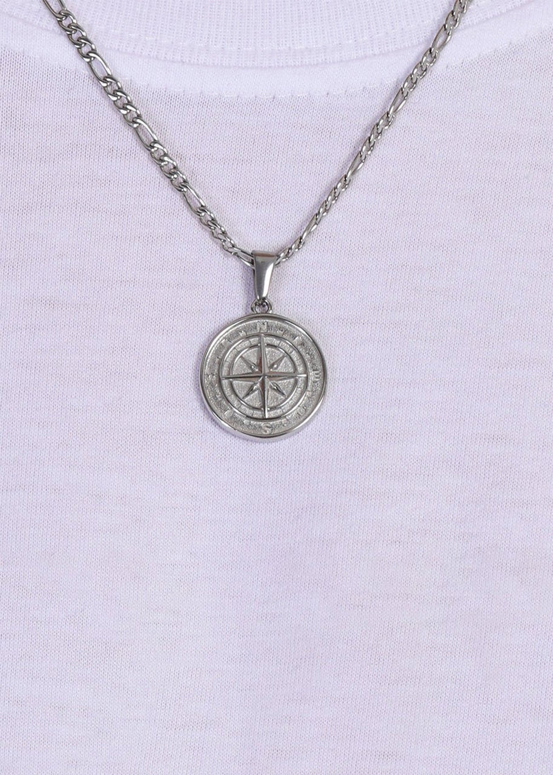 Compass Pendant. - (Silver) - ICEBOYS