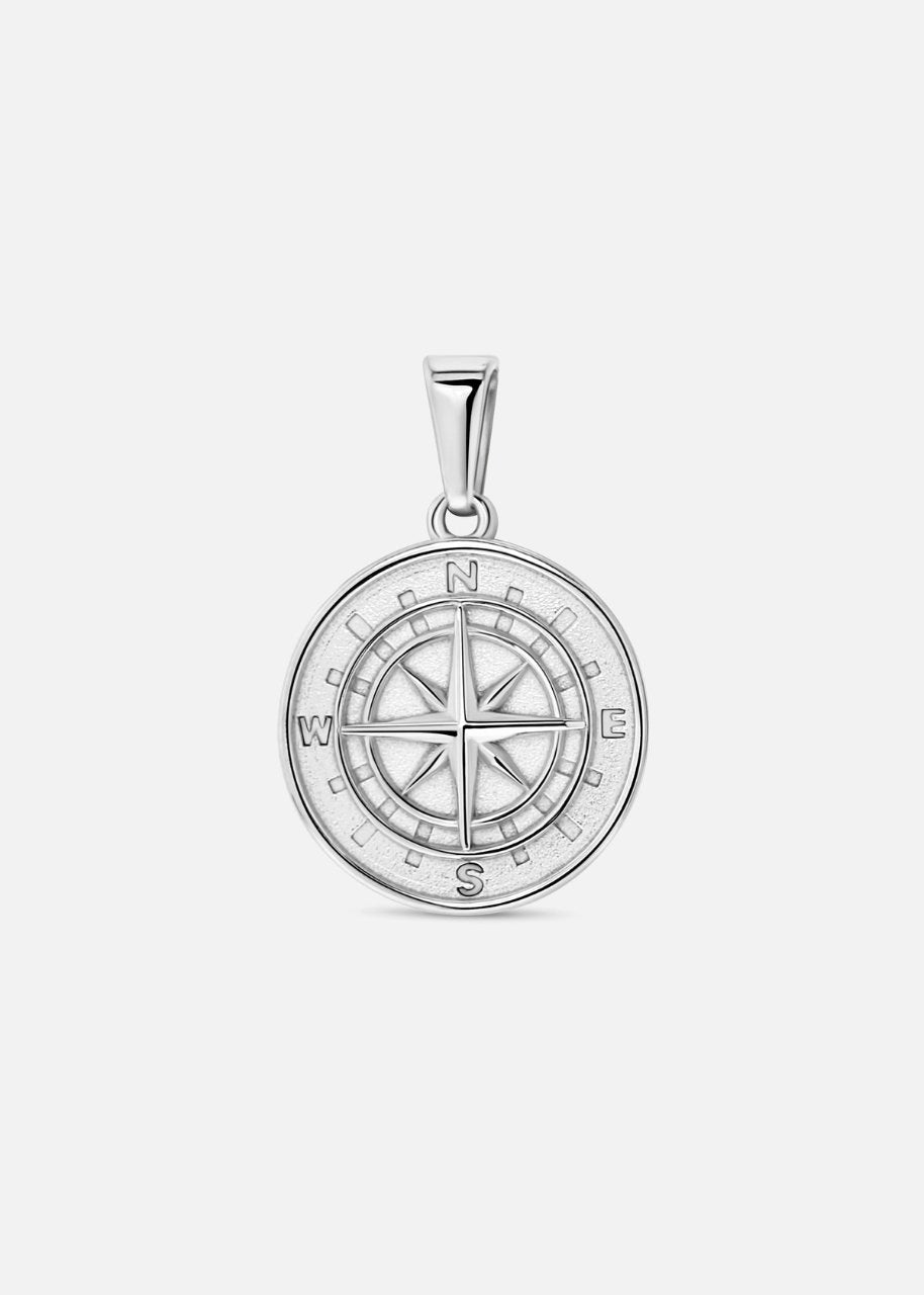 Compass Pendant. - (Silver)