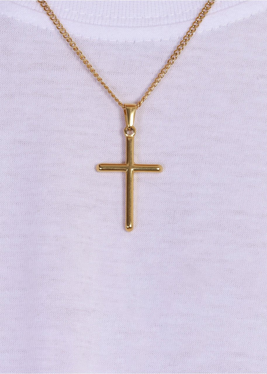 Cross Pendant. - (Gold) - ICEBOYS