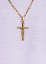 Crucifix Pendant. - (Gold) - ICEBOYS