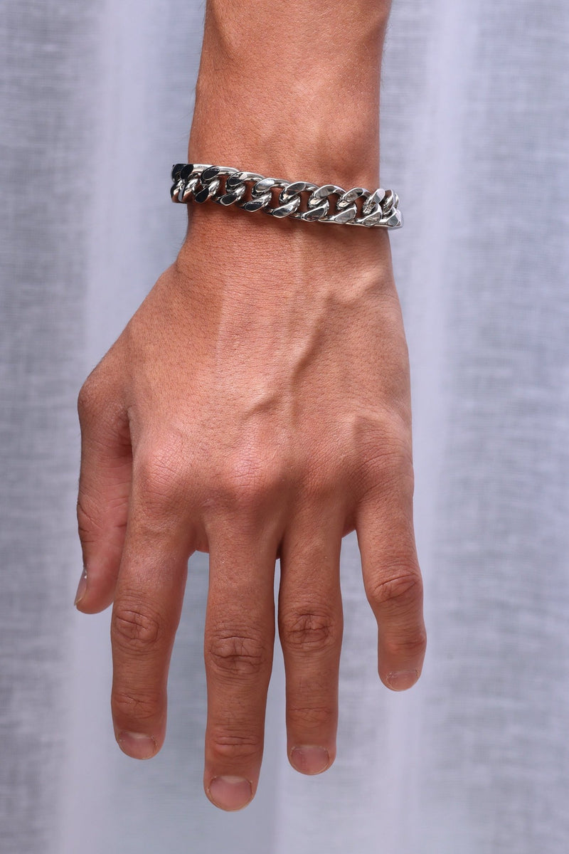 Cuban Bracelet. - (Silver) 12MM - ICEBOYS