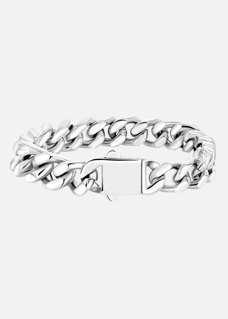 Cuban Bracelet. - (Silver) 12MM - ICEBOYS