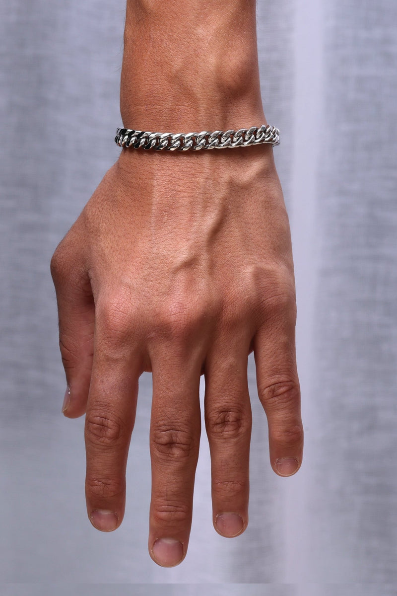 Cuban Bracelet. - (Silver) 8MM - ICEBOYS