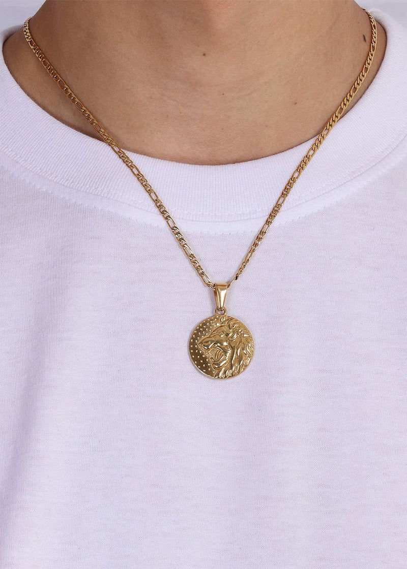 Lion Pendant. - (Gold) - ICEBOYS