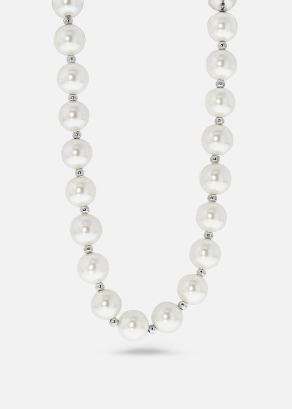 Pearl Chain. - (Silver 8MM - ICEBOYS