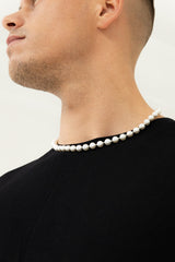 Pearl Chain. - (Silver 8MM - ICEBOYS