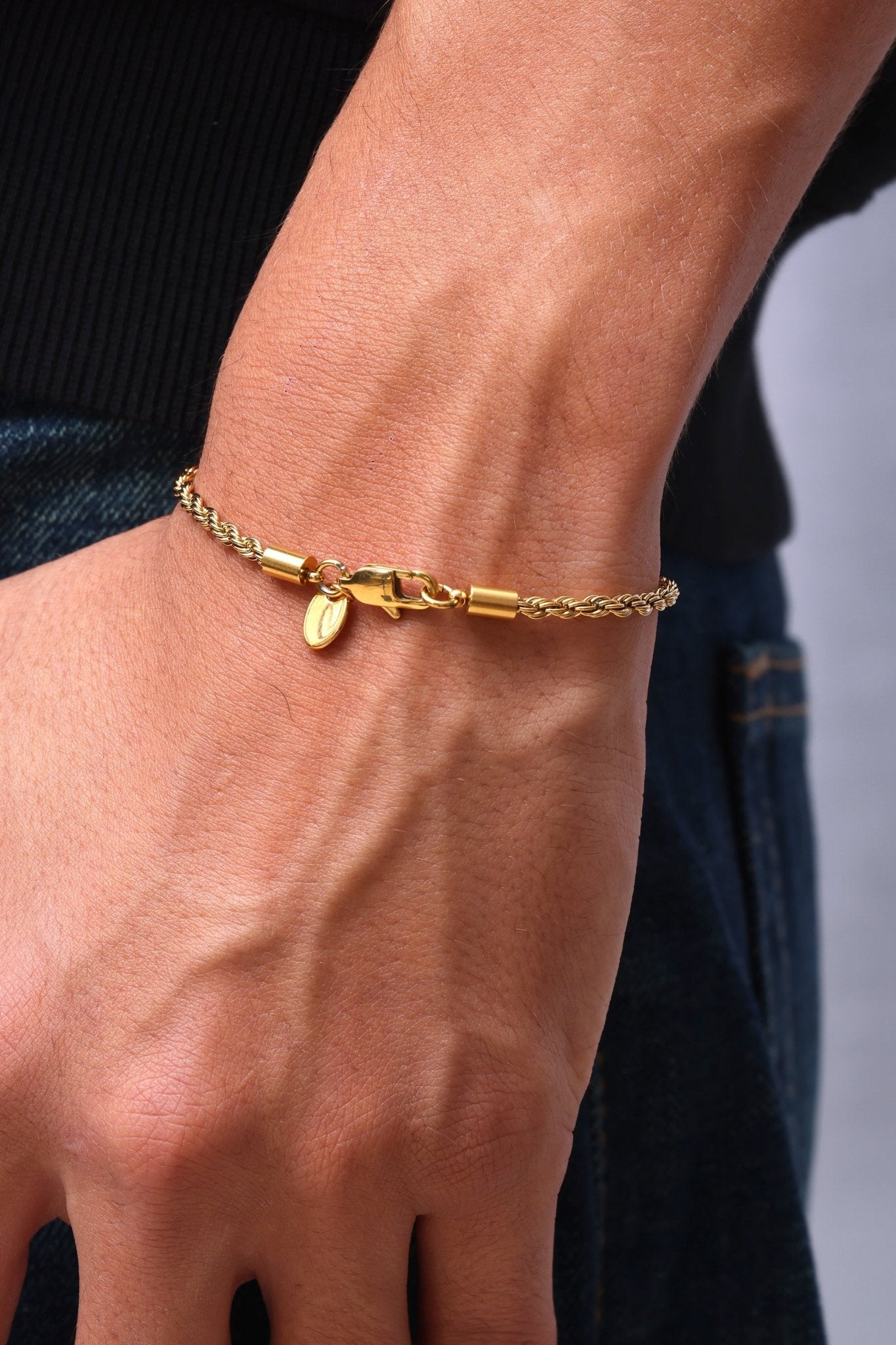 Rope Bracelet. - (Gold) 3MM - ICEBOYS