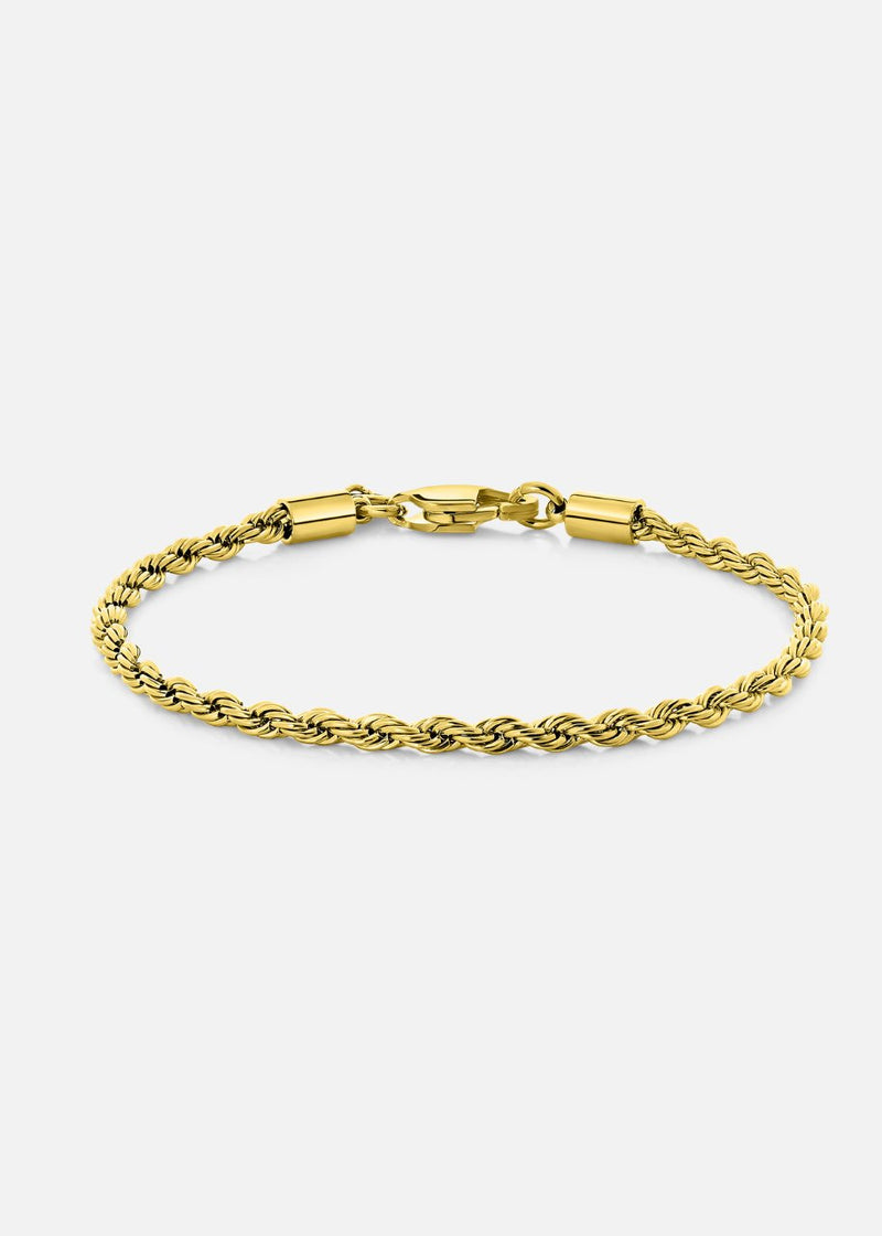 Rope Bracelet. - (Gold) 3MM - ICEBOYS