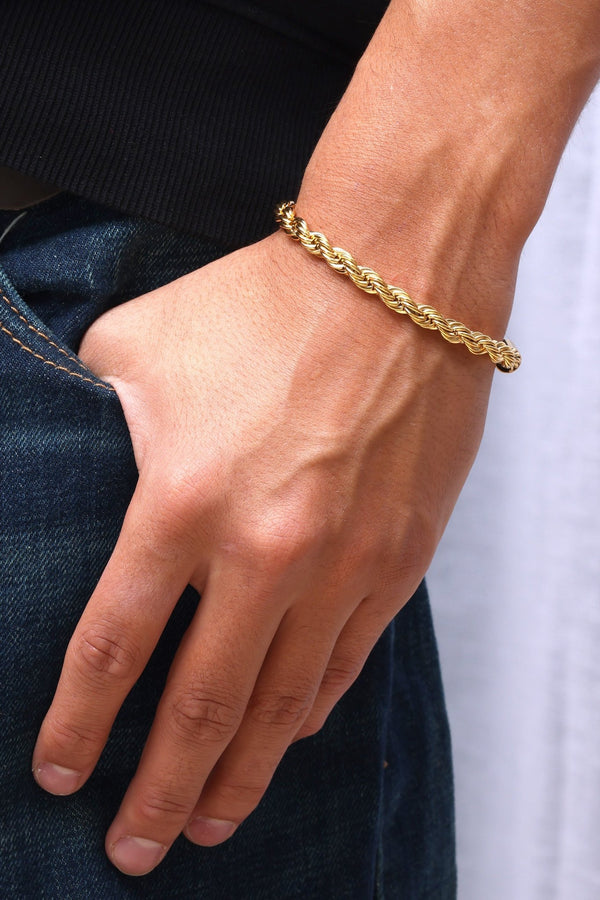 Rope Bracelet. - (Gold) 6MM - ICEBOYS