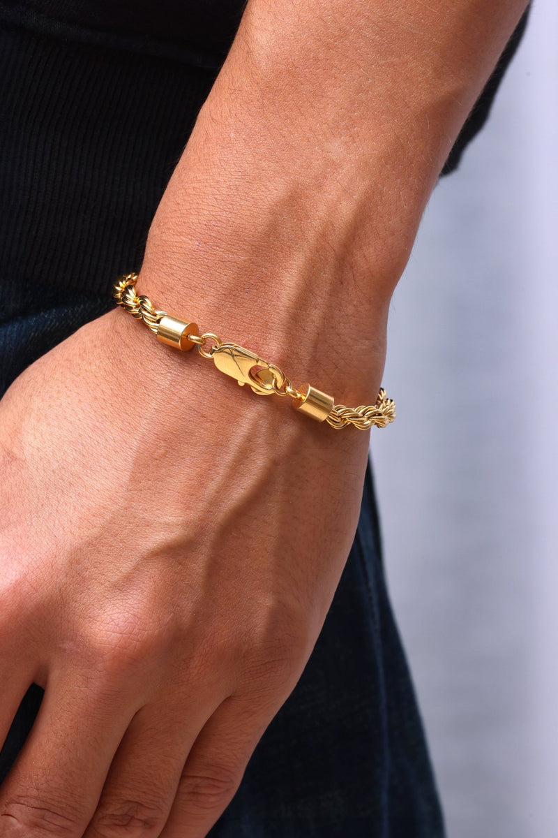 Rope Bracelet. - (Gold) 6MM - ICEBOYS