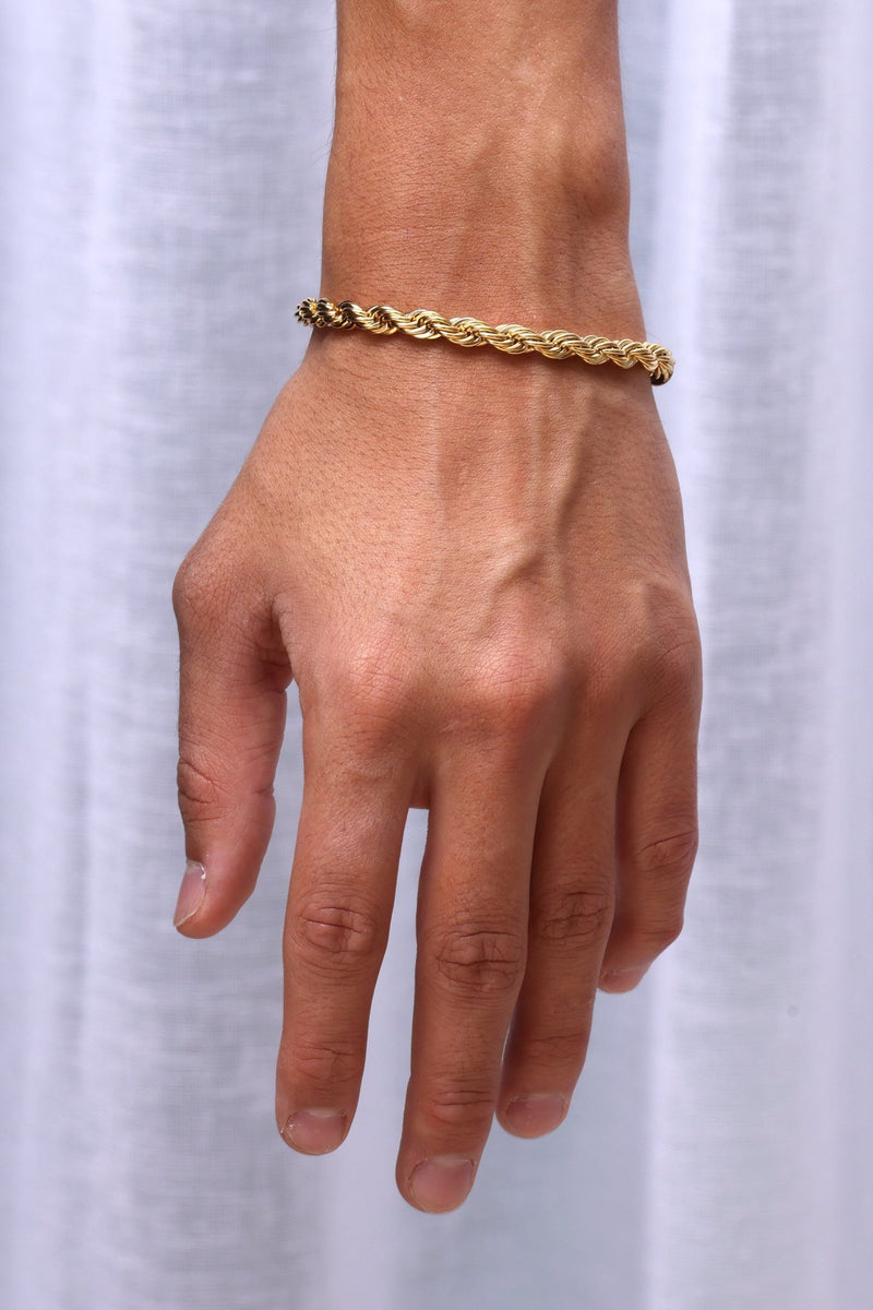 Rope Bracelet. - (Gold) 6MM - ICEBOYS