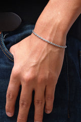 Rope Bracelet. - (Silver) 3MM - ICEBOYS