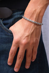 Rope Bracelet. - (Silver) 6MM - ICEBOYS