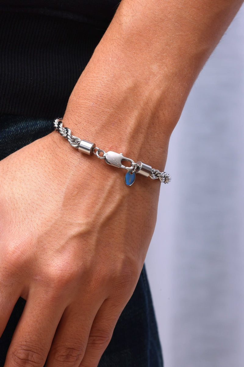 Rope Bracelet. - (Silver) 6MM - ICEBOYS