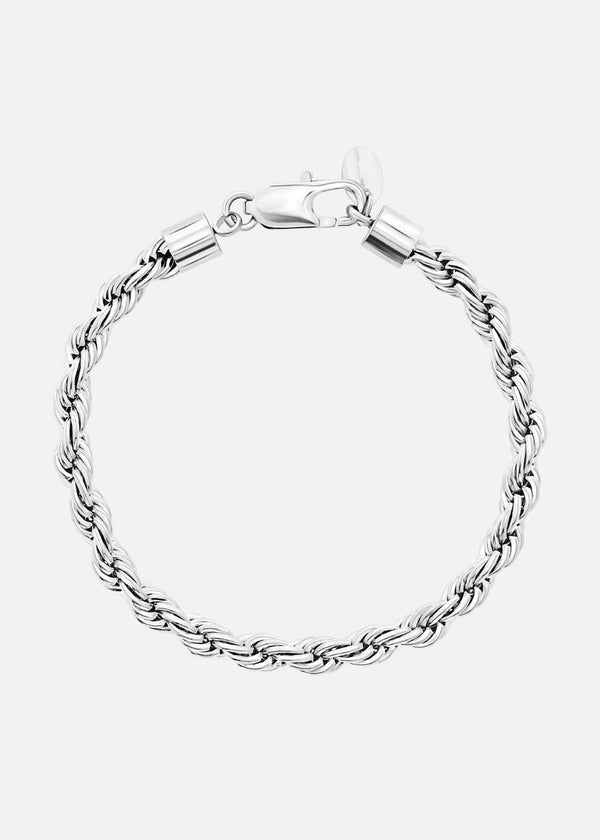 Rope Bracelet. - (Silver) 6MM - ICEBOYS