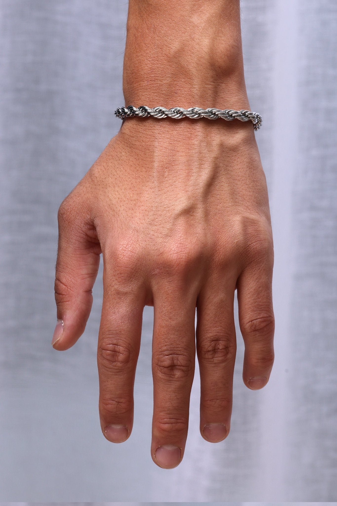 Rope Bracelet. - (Silver) 6MM - ICEBOYS