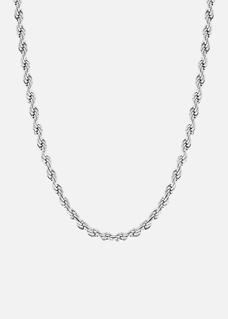 Rope Chain. - (Silver) 3MM - ICEBOYS