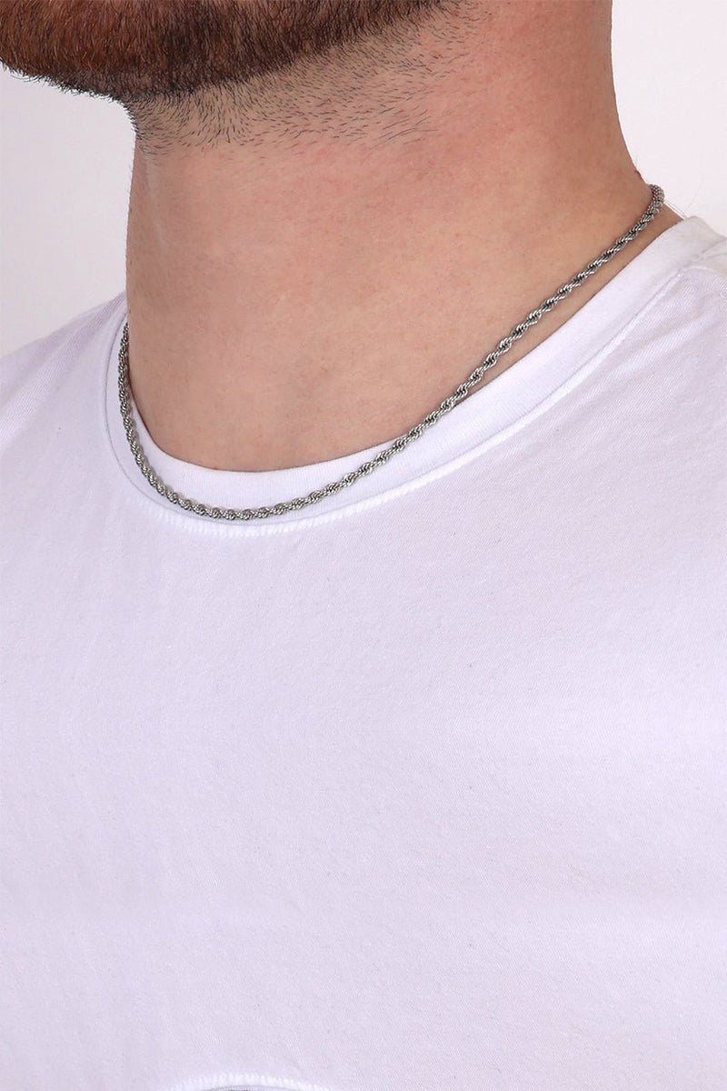 Rope Chain. - (Silver) 3MM - ICEBOYS