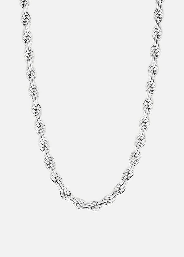 Rope Chain. - (Silver) 6MM - ICEBOYS