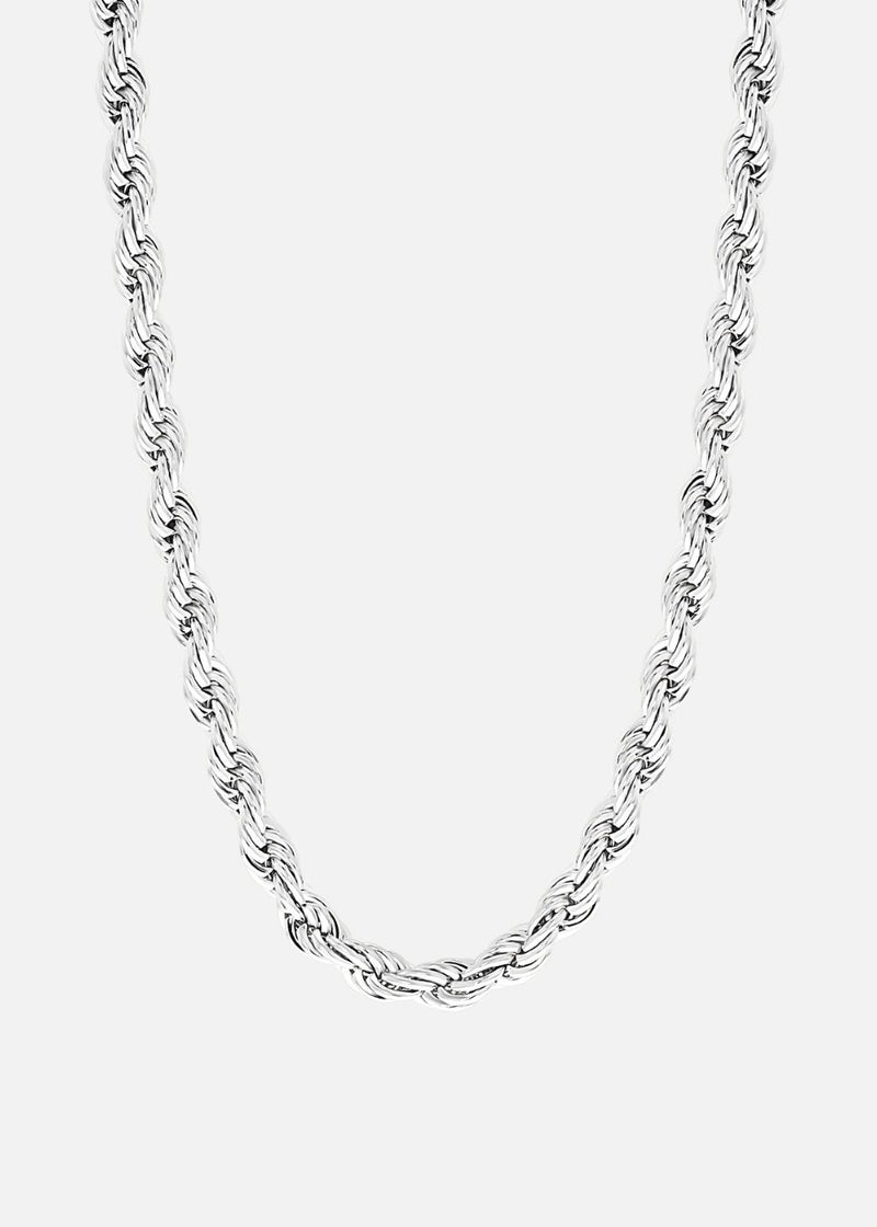 Rope Chain. - (Silver) 6MM - ICEBOYS