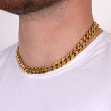 CUBAN CHAIN. - (GOLD Plated) 12MM