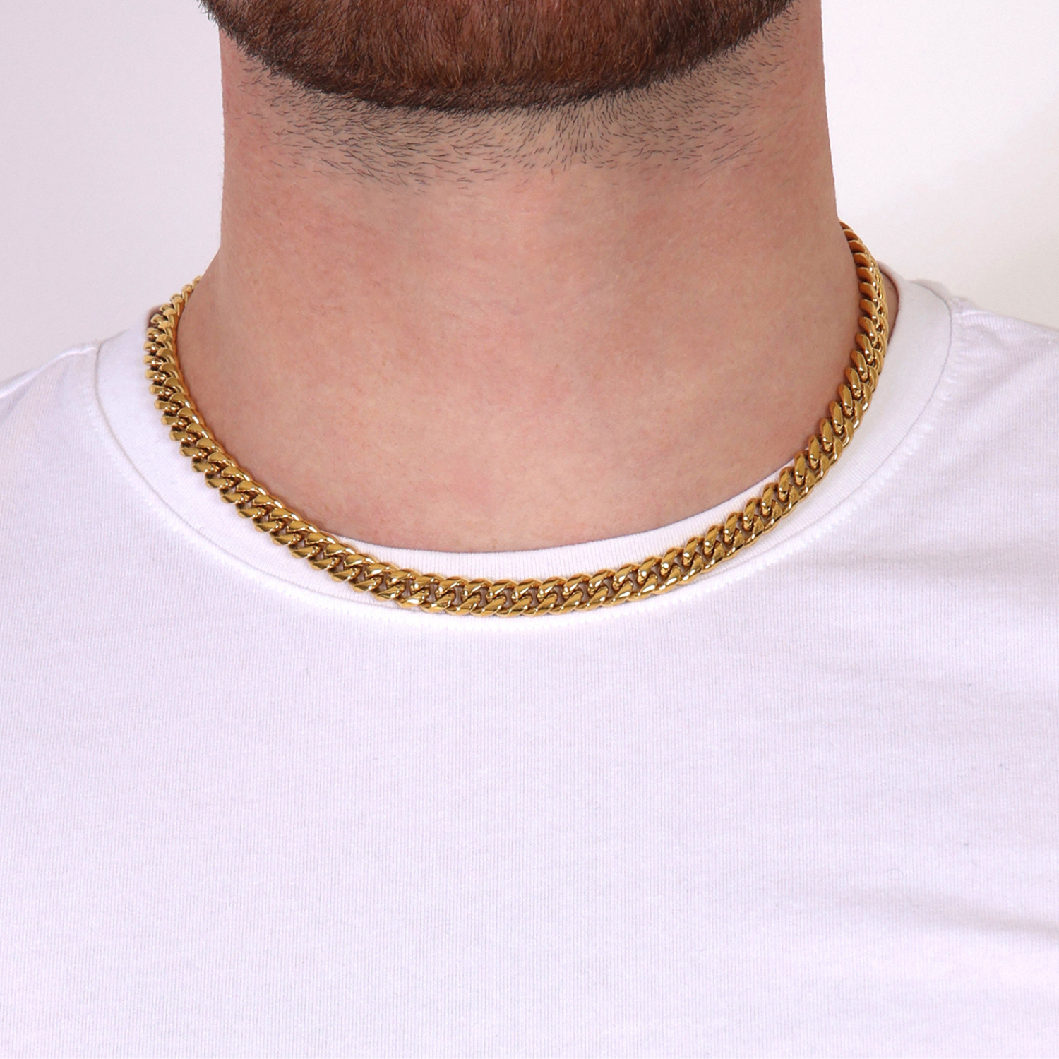CUBAN CHAIN. - (GOLD Plated) 8MM