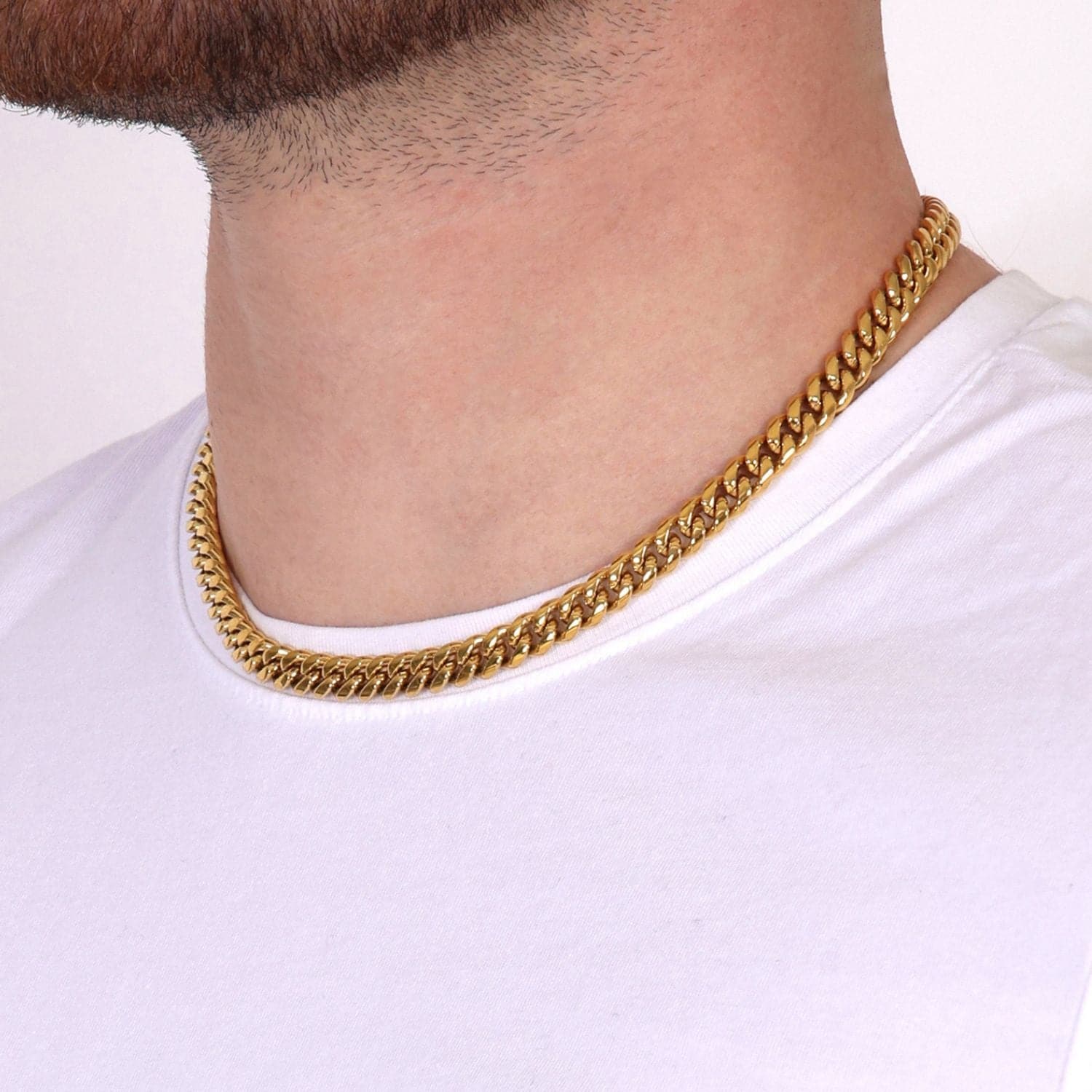 CUBAN CHAIN. - (GOLD Plated) 8MM